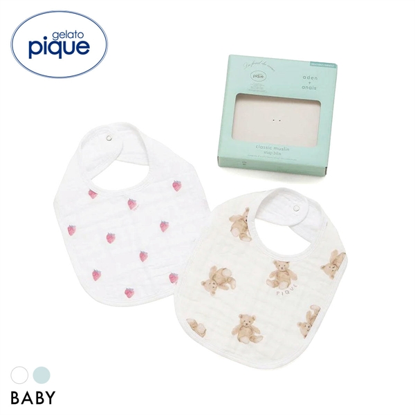 ジェラートピケ キッズアンドベイビー ベビー aden+anais BABY スナップビブ 2枚セット BOX付き ジェラピケ gelato pique Kids＆Baby Baby