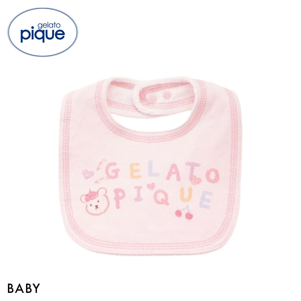ジェラートピケ キッズアンドベイビー ベビー ドローイングベアワンポイントスタイ ジェラピケ gelato pique Kids＆BABY BABY(PI-ピンク-Free)