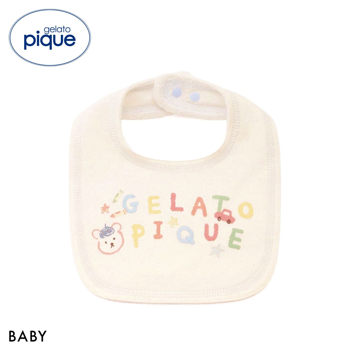 ジェラートピケ キッズアンドベイビー ベビー ドローイングベアワンポイントスタイ ジェラピケ gelato pique Kids＆BABY BABY(CR-クリーム-Free)