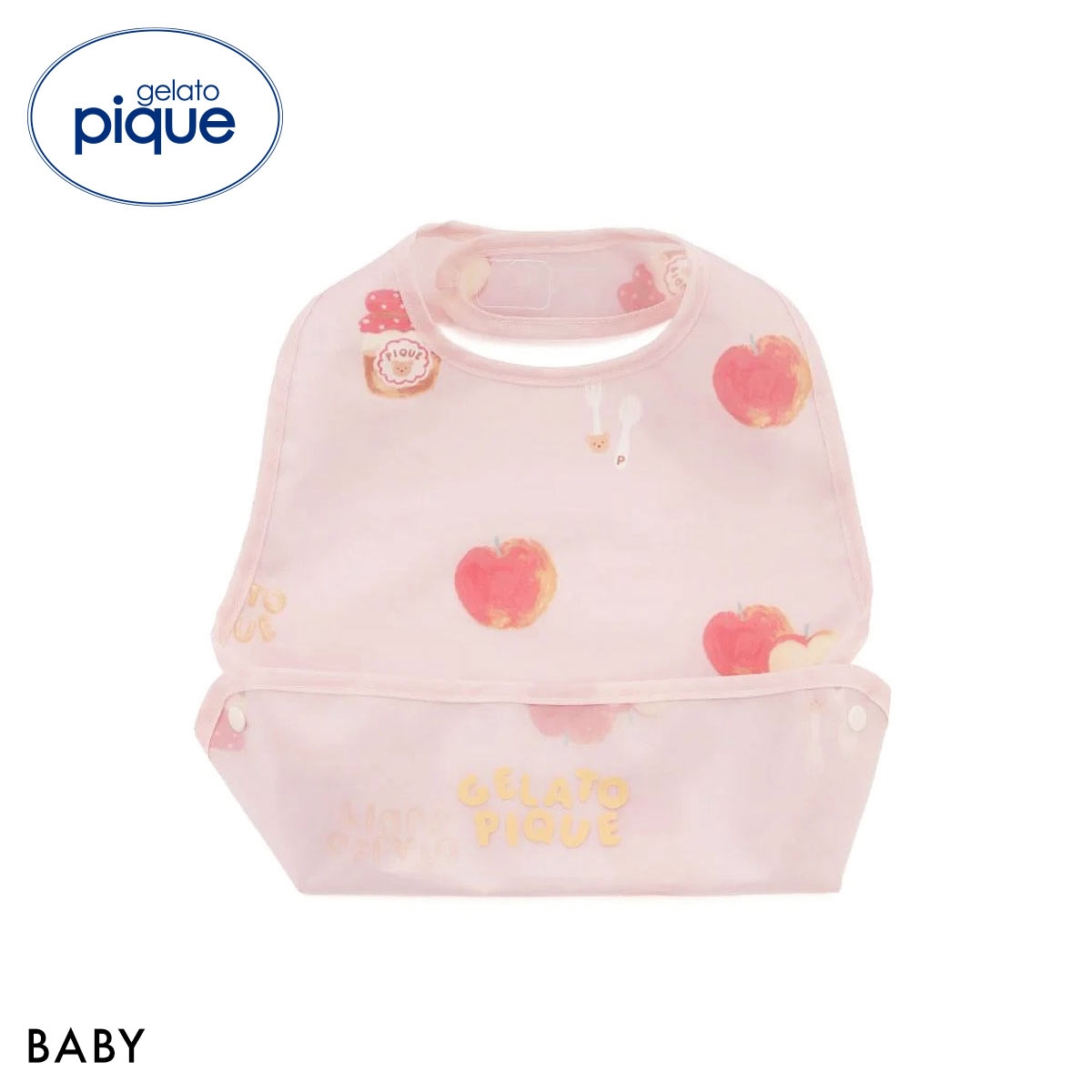ジェラートピケ キッズアンドベイビー ベビー モチーフ柄お食事スタイ ジェラピケ ルームウェア gelato pique Kids＆Baby BABY(PI-ピンク-Free)