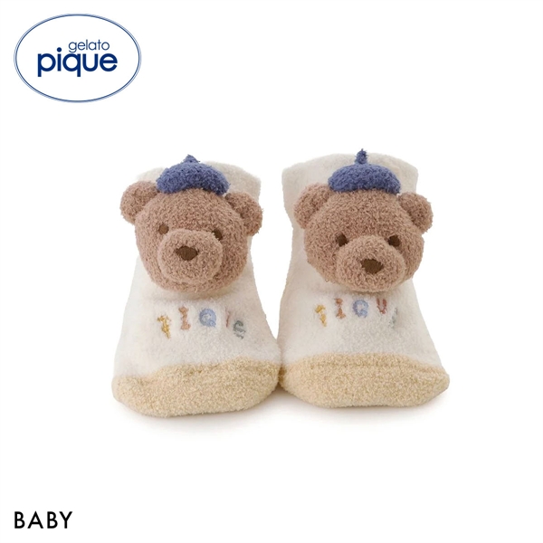 ジェラートピケ キッズアンドベイビー ベビー エアリーモコドローイングベアソックス ジェラピケ gelato pique Kids＆Baby BABY