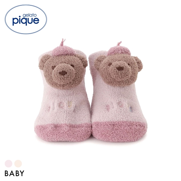ジェラートピケ キッズアンドベイビー ベビー エアリーモコドローイングベアソックス ジェラピケ gelato pique Kids＆Baby BABY