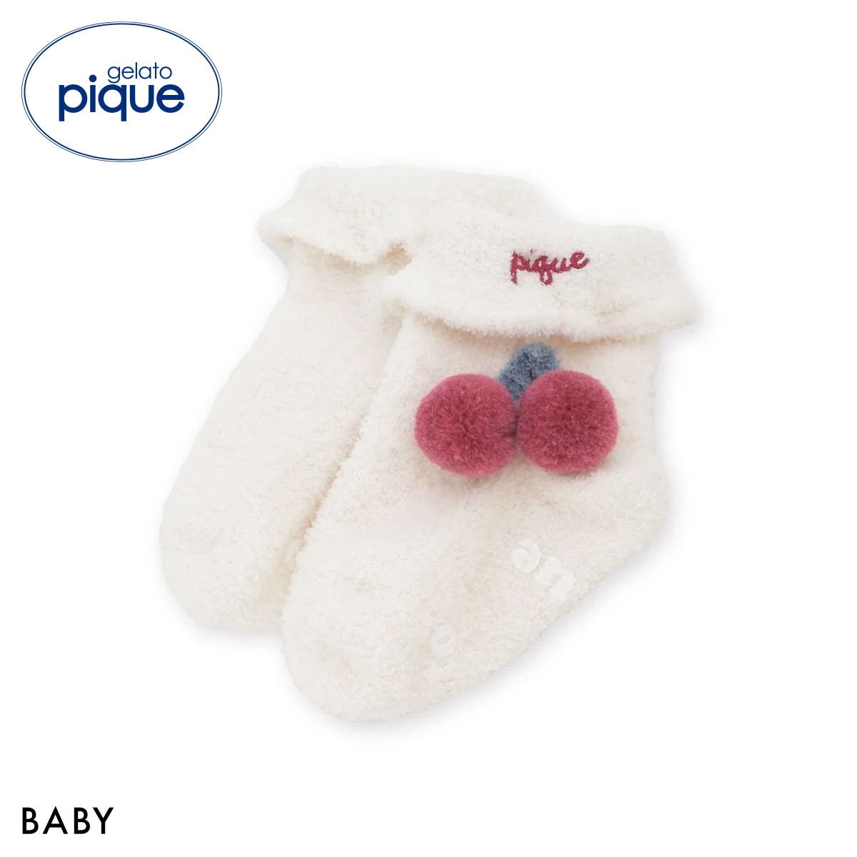 ジェラートピケ キッズアンドベイビー ベビー エアリーモコチェリーソックス ジェラピケ gelato pique Kids＆BABY BABY