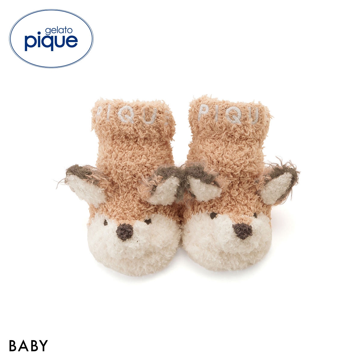 ジェラートピケ キッズアンドベイビー ベビー 旭山動物園 アニマルソックス ジェラピケ パジャマ ルームウェア gelato pique Kids＆Baby BABY(CM-キャメル-7)