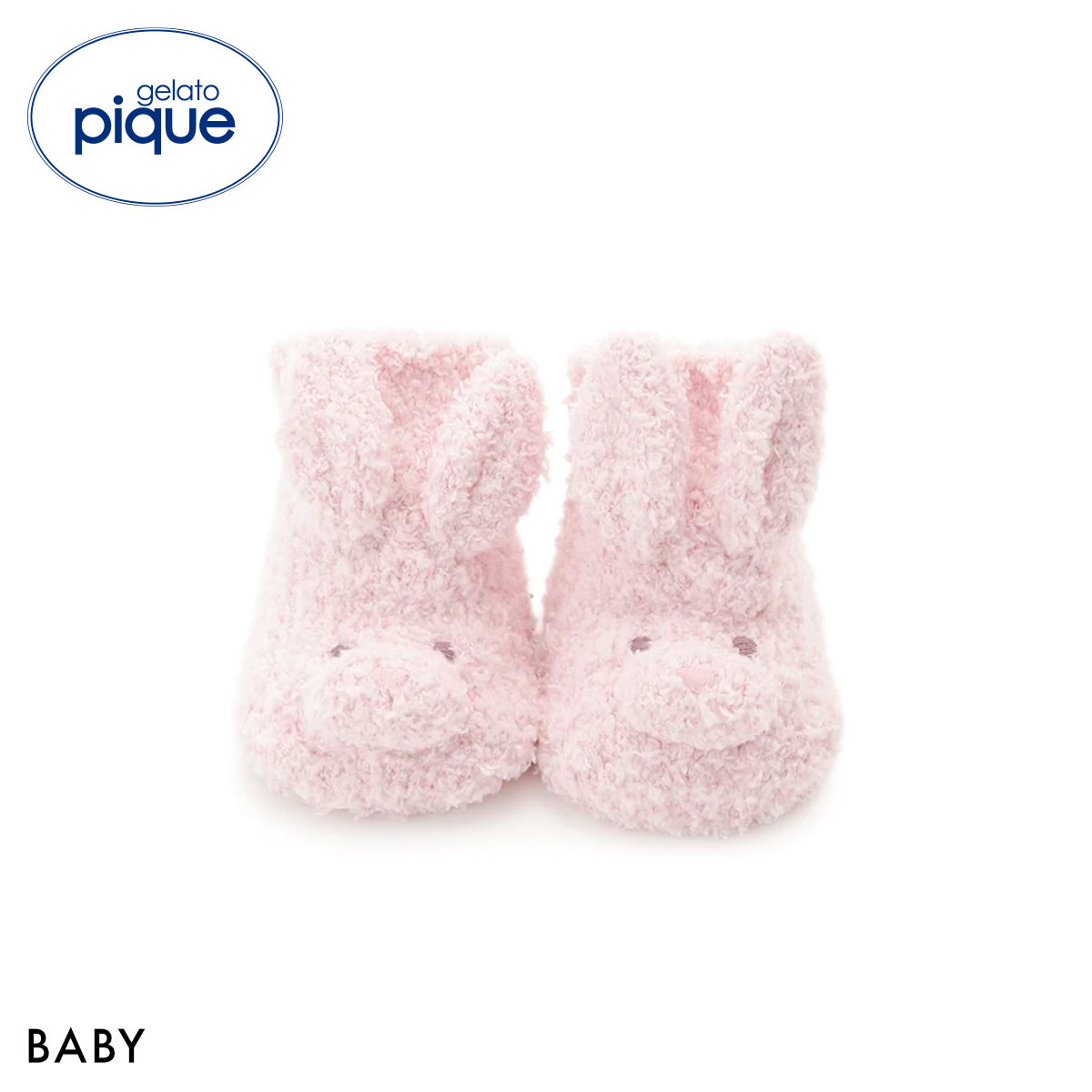 ジェラートピケ キッズアンドベイビー ベビー パウダーアニマルソックス うさぎ ジェラピケ ルームウェア gelato pique Kids＆Baby BABY(LPI-薄ピンク-Free)