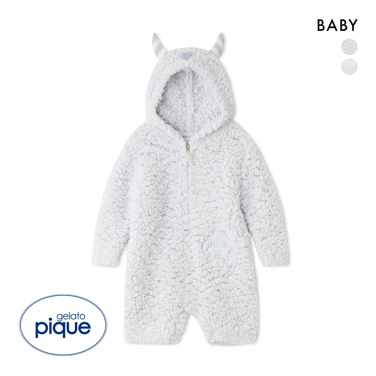 ジェラートピケ キッズアンドベイビー gelato pique Kids＆Baby 【PIQUE MONSTER】【BABY】ロンパース ジェラピケ(MI-ミント-70)