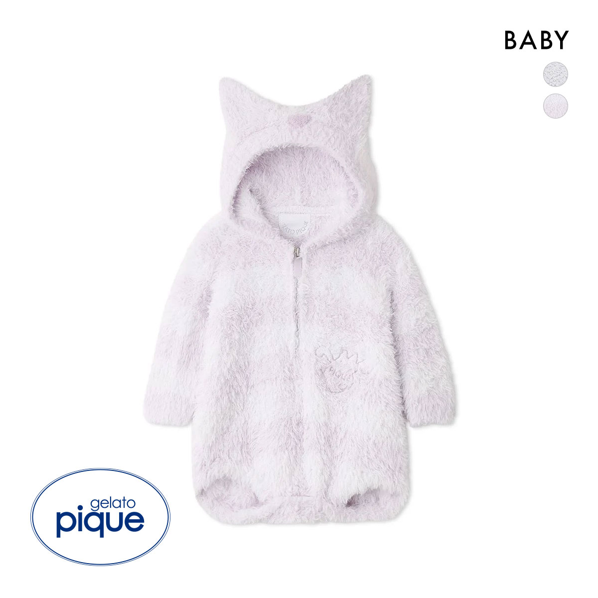ジェラートピケ キッズアンドベイビー gelato pique Kids＆Baby 【PIQUE MONSTER】【BABY】ロンパース ジェラピケ(LV-ラベンダー-70)