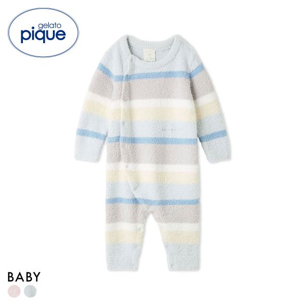 ジェラートピケ キッズアンドベイビー ベビー ベビモコカラフルボーダーロンパース ジェラピケ ルームウェア gelato pique Kids＆Baby BABY