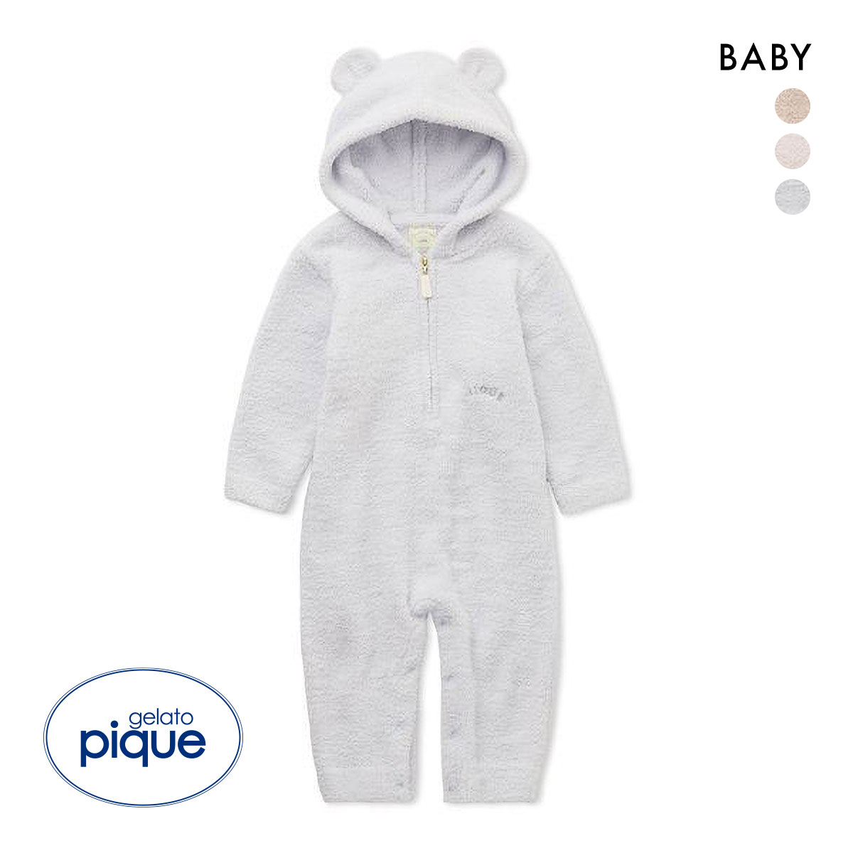 ジェラートピケ キッズアンドベイビー ベビー パウダーベアロンパース ジェラピケ ルームウェア gelato pique Kids＆Baby BABY(BU-ブルー-70)