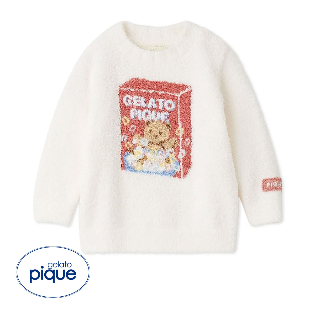 ジェラートピケ キッズアンドベイビー gelato pique Kids＆Baby 【BABY】ベビモコシリアルベアジャガードプルオーバー ジェラピケ パジャマ(OW-オフホワイト-70)