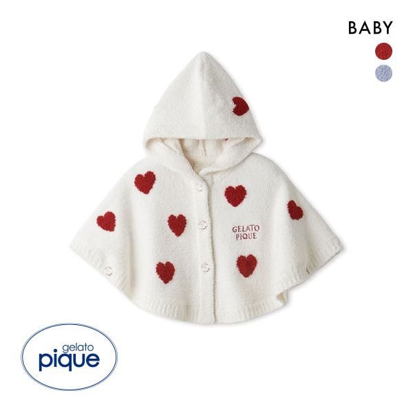 ジェラートピケ キッズアンドベイビー ベビー エアリーモコハートポンチョ ジェラピケ ルームウェア gelato pique Kids＆Baby BABY
