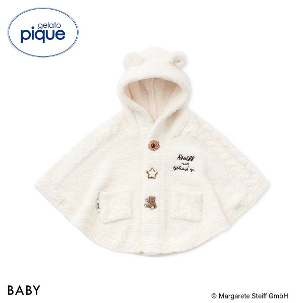 ジェラートピケ キッズアンドベイビー ベビー シュタイフ パウダージャガードポンチョ ジェラピケ gelato pique Kids＆Baby BABY Steiff
