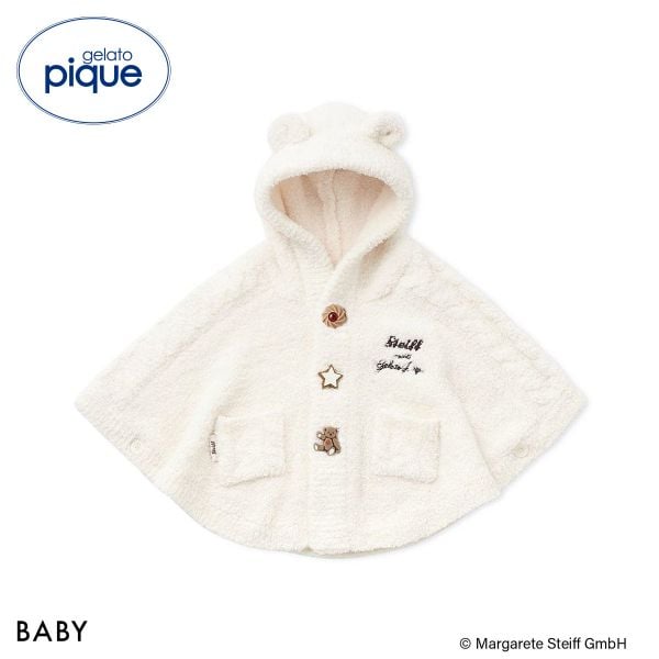 ジェラートピケ キッズアンドベイビー ベビー シュタイフ パウダージャガードポンチョ ジェラピケ gelato pique Kids＆Baby BABY Steiff