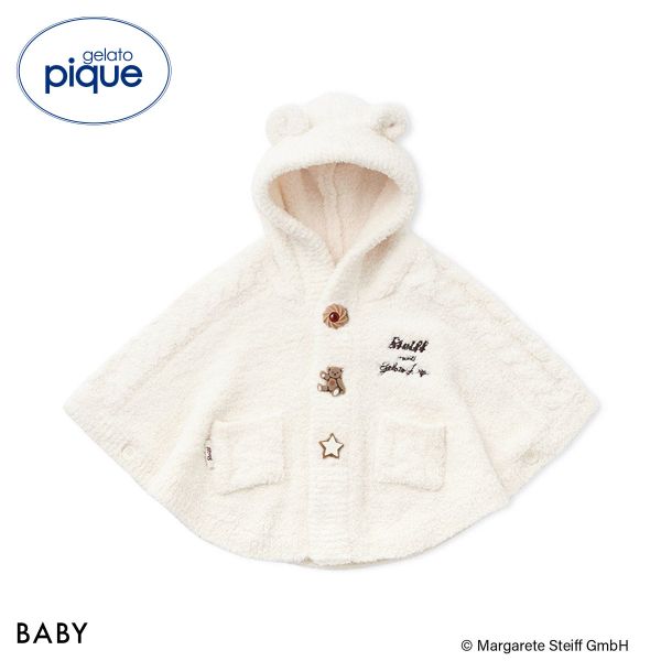 ジェラートピケ キッズアンドベイビー ベビー シュタイフ パウダージャガードポンチョ ジェラピケ gelato pique Kids＆Baby BABY Steiff