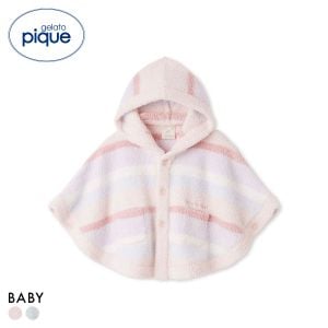 ジェラートピケ キッズアンドベイビー ベビー ベビモコカラフルボーダーポンチョ ジェラピケ ルームウェア gelato pique Kids＆Baby BABY