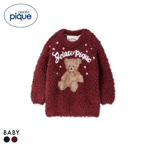 ジェラートピケ キッズアンドベイビー ベビー HOLIDAY BABY ジェラートスノーベアジャガードプルオーバー ジェラピケ