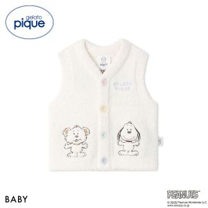 ジェラートピケ キッズアンドベイビー gelato pique Kids＆Baby PEANUTS PUPPIES BABY ベビモコベスト ジェラピケ