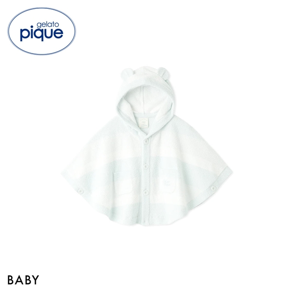 ジェラートピケ キッズアンドベイビー ベビー グラデーションボーダーポンチョ ジェラピケ gelato pique Kids＆Baby BABY
