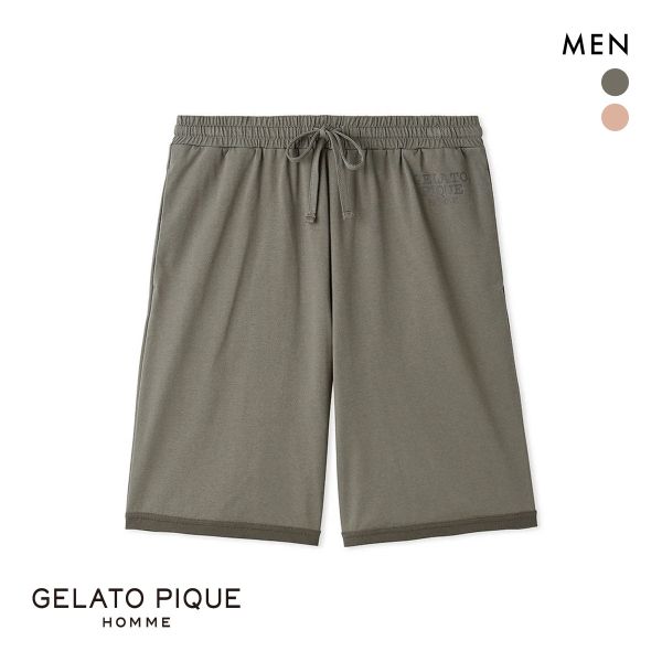 ジェラートピケ オム メンズ 接触冷感GIZAコットンハーフパンツ ジェラピケ パジャマ ルームウェア GELATO PIQUE HOMME