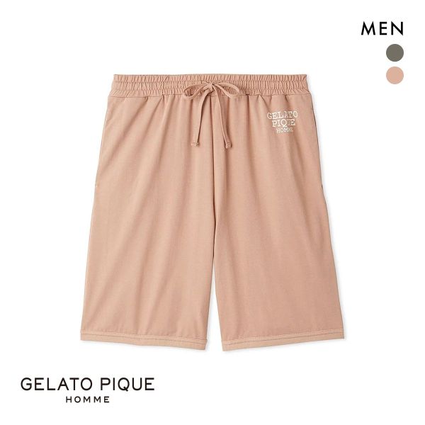 ジェラートピケ オム メンズ 接触冷感GIZAコットンハーフパンツ ジェラピケ パジャマ ルームウェア GELATO PIQUE HOMME