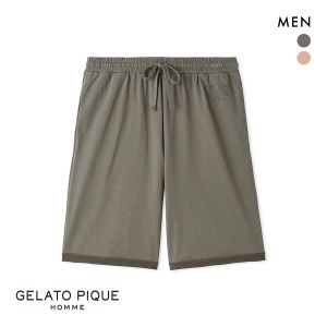 ジェラートピケ オム メンズ 接触冷感GIZAコットンハーフパンツ ジェラピケ パジャマ ルームウェア GELATO PIQUE HOMME