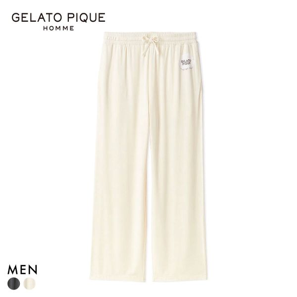 ジェラートピケ オム メンズ レーヨンジェラートプリントロングパンツ ジェラピケ ルームウェア gelato pique HOMME