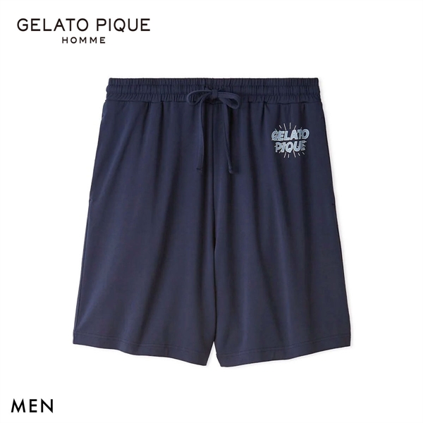 ジェラートピケ オム メンズ 接触冷感 レーヨンシャークハーフパンツ ジェラピケ パジャマ GELATO PIQUE HOMME