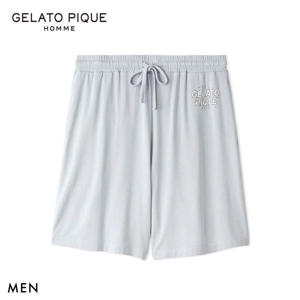 ジェラートピケ オム メンズ 接触冷感 レーヨンシャークハーフパンツ ジェラピケ パジャマ GELATO PIQUE HOMME