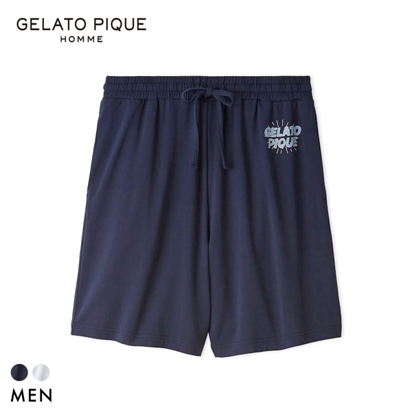 ジェラートピケ オム メンズ 接触冷感 レーヨンシャークハーフパンツ ジェラピケ パジャマ GELATO PIQUE HOMME
