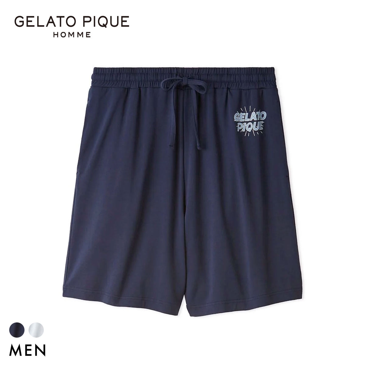ジェラートピケ オム メンズ 接触冷感 レーヨンシャークハーフパンツ ジェラピケ パジャマ GELATO PIQUE HOMME