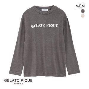 ジェラートピケ オム メンズ スノーワンポイントロンT ジェラピケ パジャマ ルームウェア GELATO PIQUE HOMME