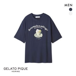 ジェラートピケ オム メンズ レーヨンカプチーノベアワンポイントTシャツ ジェラピケ パジャマ ルームウェア gelato pique HOMME