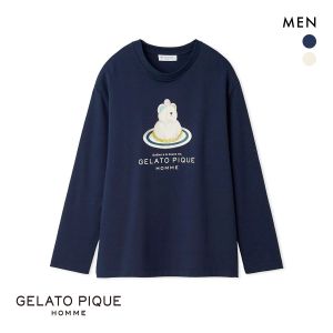ジェラートピケ オム メンズ インレイベアケーキロンT ジェラピケ パジャマ ルームウェア GELATO PIQUE HOMME