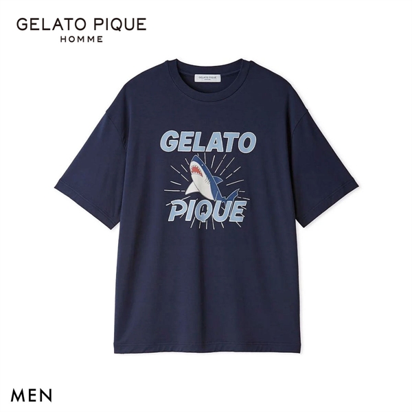 ジェラートピケ オム メンズ 接触冷感 レーヨンシャークTシャツ ジェラピケ パジャマ GELATO PIQUE HOMME