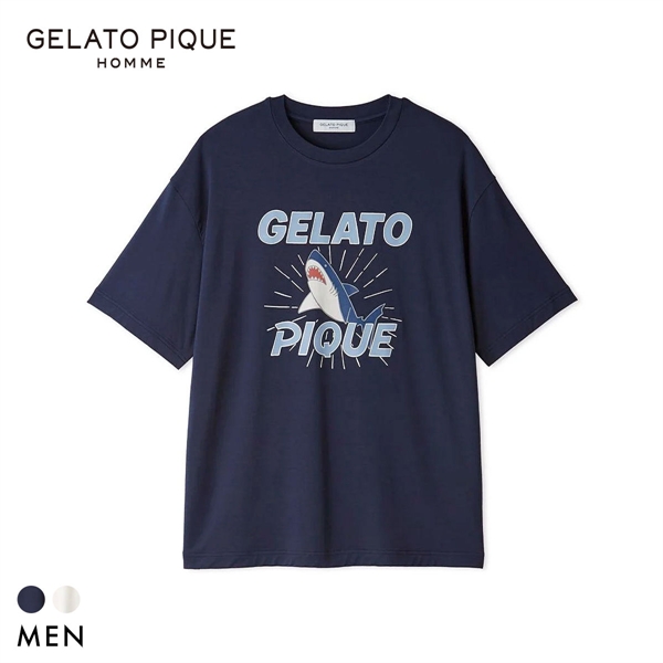 ジェラートピケ オム メンズ 接触冷感 レーヨンシャークTシャツ ジェラピケ パジャマ GELATO PIQUE HOMME