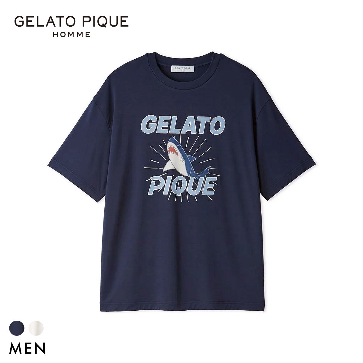 ジェラートピケ オム メンズ 接触冷感 レーヨンシャークTシャツ ジェラピケ パジャマ GELATO PIQUE HOMME
