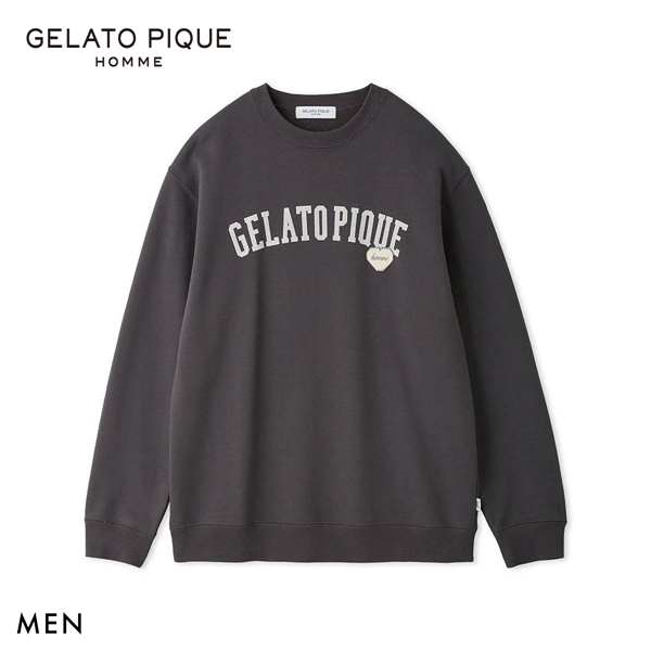 ジェラートピケ オム メンズ 抗菌防臭 ハートロゴ裏毛プルオーバー ジェラピケ ルームウェア GELATO PIQUE HOMME
