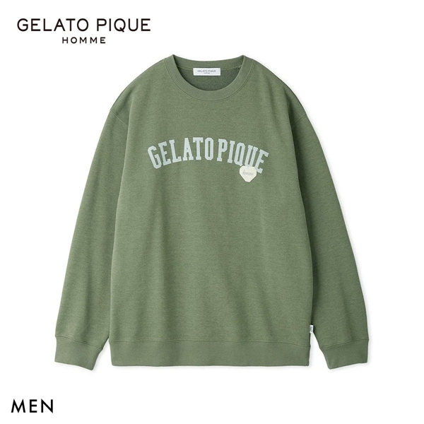 ジェラートピケ オム メンズ 抗菌防臭 ハートロゴ裏毛プルオーバー ジェラピケ ルームウェア GELATO PIQUE HOMME