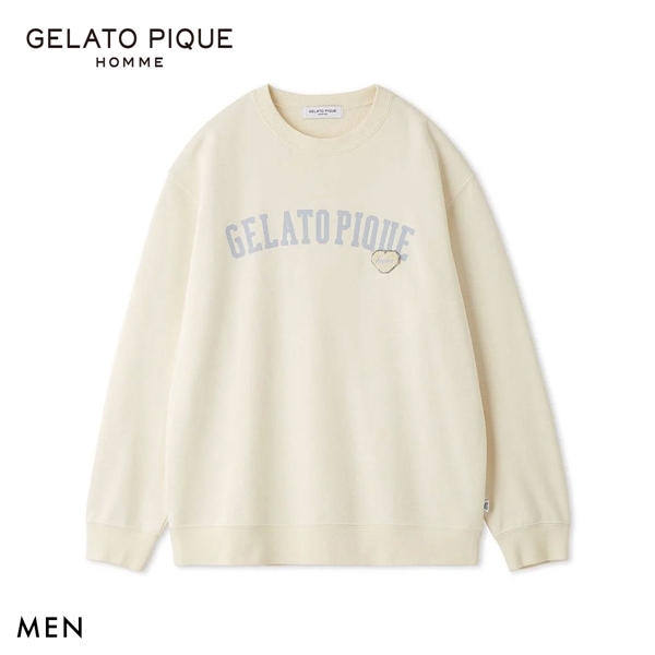 ジェラートピケ オム メンズ 抗菌防臭 ハートロゴ裏毛プルオーバー ジェラピケ ルームウェア GELATO PIQUE HOMME