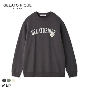 ジェラートピケ オム メンズ 抗菌防臭 ハートロゴ裏毛プルオーバー ジェラピケ ルームウェア GELATO PIQUE HOMME