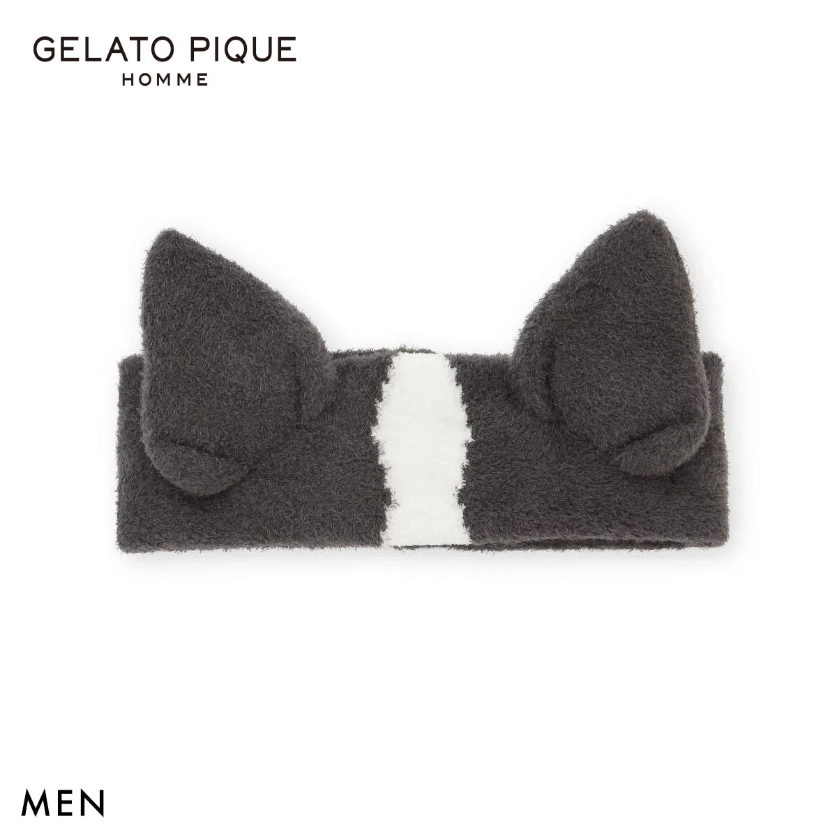 ジェラートピケ オム メンズ エアリーモコドッグヘアバンド ジェラピケ パジャマ ルームウェア GELATO PIQUE HOMME(DGY-濃グレー-Free)