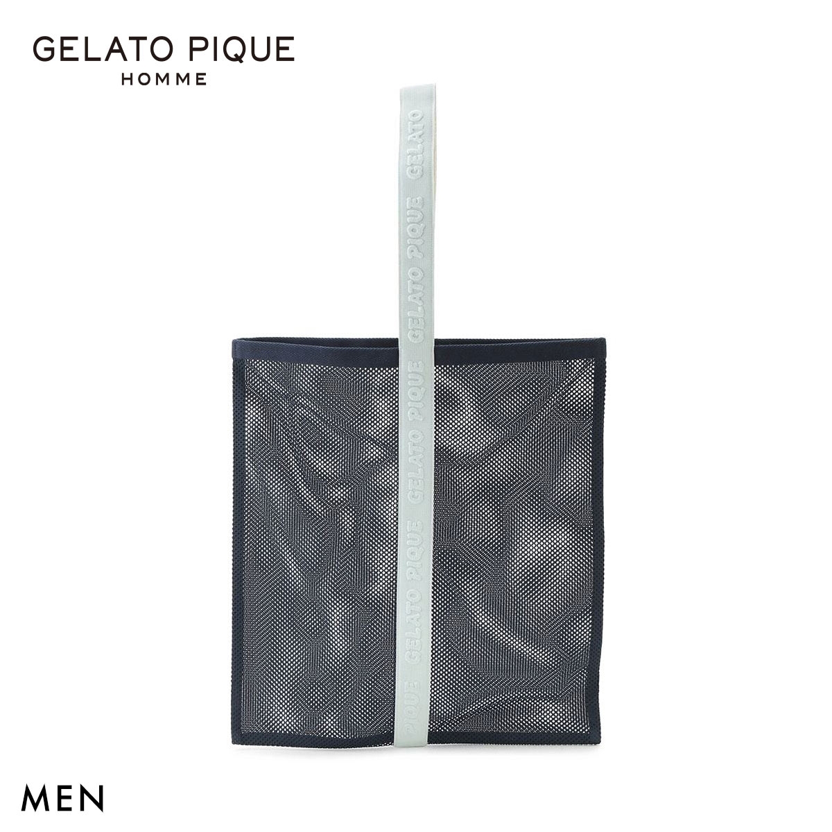 ジェラートピケ オム メンズ メッシュバッグ ジェラピケ gelato pique HOMME(NV-ネイビー-Free)