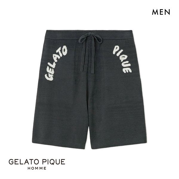 ジェラートピケ オム メンズ エアモコピケロゴジャガードハーフパンツ ジェラピケ パジャマ ルームウェア gelato pique HOMME