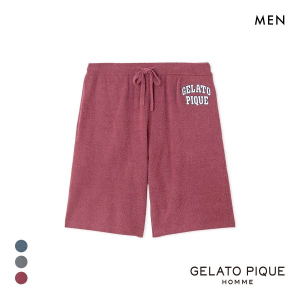 ジェラートピケ オム メンズ スムーズィーliteカレッジハーフパンツ ジェラピケ パジャマ ルームウェア gelato pique HOMME
