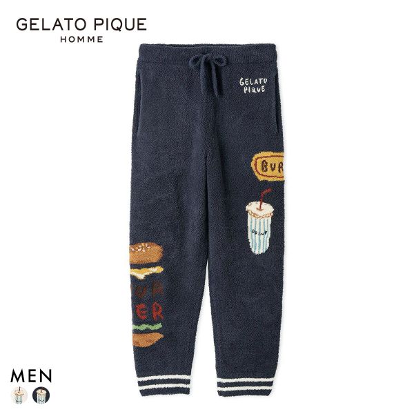 ジェラートピケ オム メンズ ヒラノトシユキ パウダージャガードロングパンツ ジェラピケ ルームウェア gelato pique HOMME