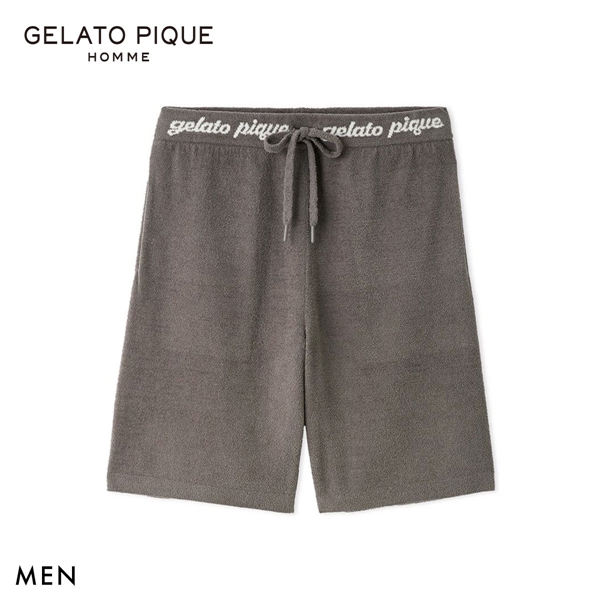 ジェラートピケ オム メンズ エアリーモコロゴジャガードハーフパンツ ジェラピケ パジャマ ルームウェア gelato pique HOMME