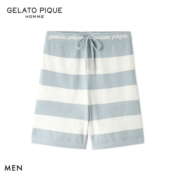 ジェラートピケ オム メンズ エアリーモコロゴジャガードハーフパンツ ジェラピケ パジャマ ルームウェア gelato pique HOMME
