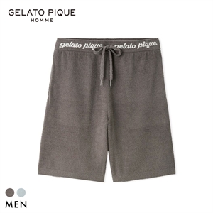 ジェラートピケ オム メンズ エアリーモコロゴジャガードハーフパンツ ジェラピケ パジャマ ルームウェア gelato pique HOMME