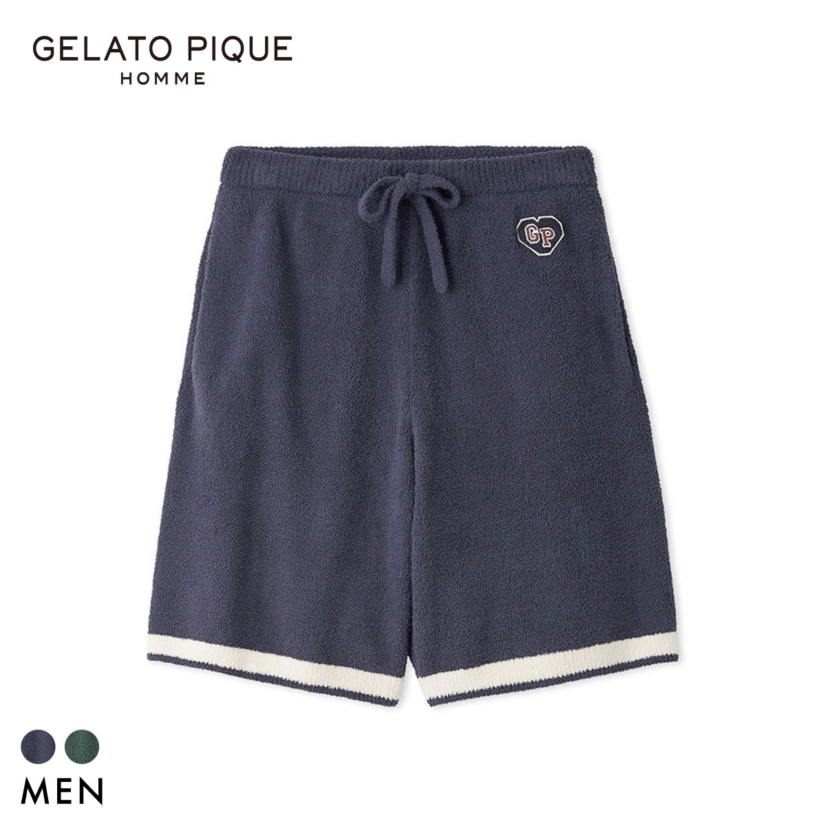 ジェラートピケ オム メンズ エアリーモコカレッジハーフパンツ ジェラピケ パジャマ ルームウェア gelato pique HOMME