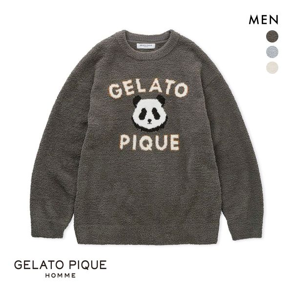 30%OFF ジェラートピケ オム メンズ パウダーパンダジャガードプルオーバー ジェラピケ パジャマ ルームウェア gelato pique HOMME 30%OFF ジェラートピケ オム メンズ パウダーパンダジャガードプルオーバー ジェラピケ パジャマ ルームウェア gelato pique HOMME